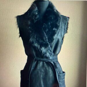 VINCE Toscana Shearling Fur leather Reversible Coat